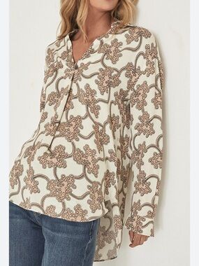 Reiss Suki Printed Blouse EUC SZ 6